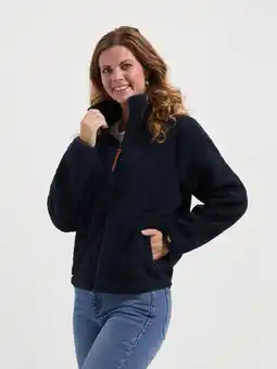 ANWB Mgo Teddy Dames Outdoorvest Fleece Marineblauw aanbieding