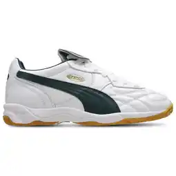 Foot Locker Puma King Indoor Sneakers Heren - Wit - Maat 42 - Leer aanbieding