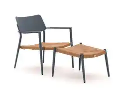 Kees Smit Bellagio Cino lounge tuinstoel met voetenbank stapelbaar aanbieding