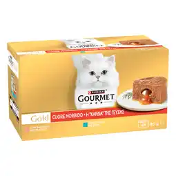 Zooplus 16x85g Mixpakket Vis (2 soorten) Gourmet Gold Smeltende Kern Natvoer voor katten aanbieding