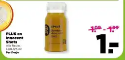 PLUS PLUS en Innocent Shots aanbieding