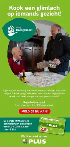 PLUS De eerste 10 thuiskoks aanmeldingen aanbieding