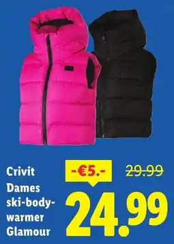 Lidl Crivit Dames ski bodywarmer Glamour aanbieding
