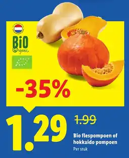 Lidl Bio flespompoen of hokkaido pompoen aanbieding