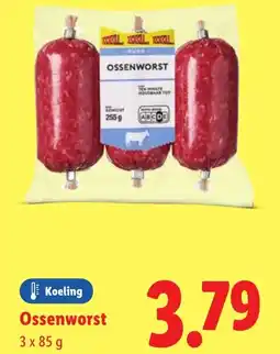 Lidl Koeling Ossenworst aanbieding