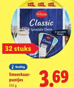 Lidl Smeerkaas- puntjes aanbieding