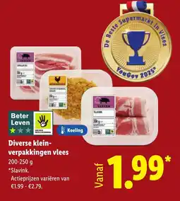 Lidl Diverse klein- verpakkingen vlees aanbieding