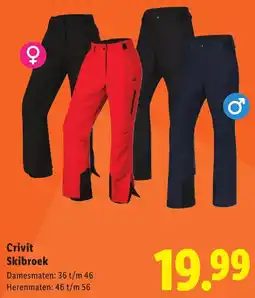 Lidl Crivit Skibroek aanbieding