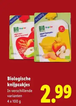 Lidl Biologische knijpzakjes aanbieding