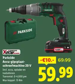 Lidl Parkside Accu Gipsplaat Schroefmachine 20 V aanbieding
