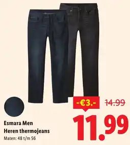 Lidl Esmara Men Heren thermojeans aanbieding