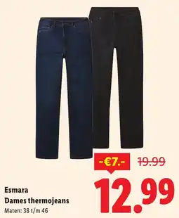 Lidl Esmara Dames thermojeans aanbieding