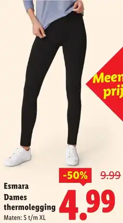 Lidl Esmara Dames thermolegging aanbieding