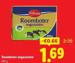 Lidl Roomboter ongezouten aanbieding