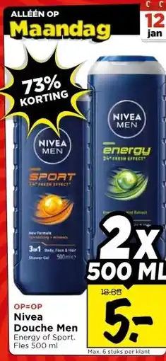 Vomar Voordeelmarkt Nivea Douche Men aanbieding