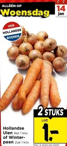 Vomar Voordeelmarkt Hollandse Uien of Winter- peen aanbieding