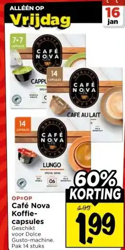 Vomar Voordeelmarkt Café Nova Koffie- capsules aanbieding
