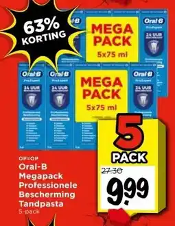 Vomar Voordeelmarkt Oral-B Megapack Professionele Bescherming Tandpasta aanbieding