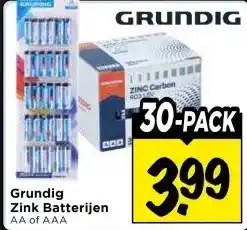 Vomar Voordeelmarkt Grundig Zink Batterijen aanbieding