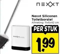 Vomar Voordeelmarkt Nexxt Siliconen Toiletborstel aanbieding
