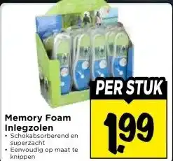 Vomar Voordeelmarkt Memory Foam Inlegzolen aanbieding