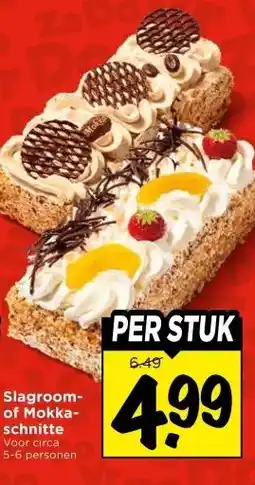 Vomar Voordeelmarkt Slagroom- of Mokka- schnitte aanbieding