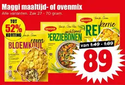Dirk Maggi Maaltijd of Ovenmix aanbieding