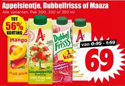 Dirk Appelsientje, Dubbelfrisss of Maaza aanbieding