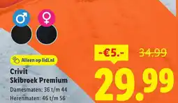 Lidl Crivit Skibroek Premium aanbieding