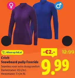 Lidl Crivit Snowboard pully Freeride aanbieding