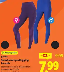 Lidl Crivit Snowboard sportlegging Freeride aanbieding