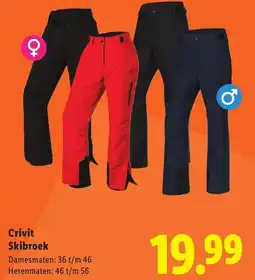 Lidl Crivit Skibroek aanbieding