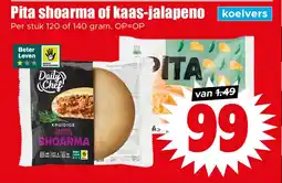Dirk Pita Shoarma of Kaas Jalapeno Koelvers aanbieding