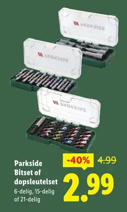 Lidl Parkside Bitset of dopsleutelset aanbieding