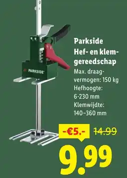 Lidl Parkside Hef- en klem- gereedschap aanbieding