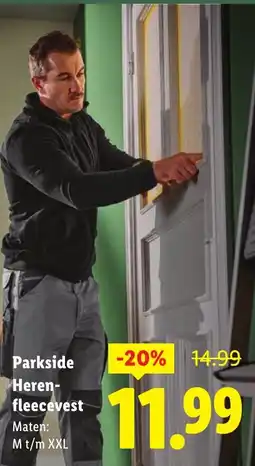 Lidl Parkside Heren- fleecevest aanbieding