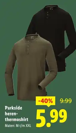 Lidl Parkside heren- thermoshirt aanbieding