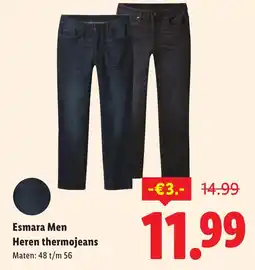 Lidl Esmara Men Heren thermojeans aanbieding