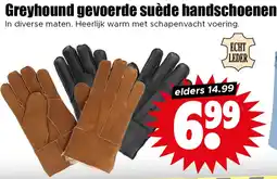 Dirk Greyhound gevoerde suède handschoenen aanbieding