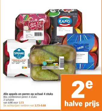 Alle appels en peren op schaal 4 stuks