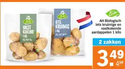 Albert Heijn AH Biologisch iets kruimige en vastkokende aardappelen aanbieding