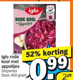 Albert Heijn Iglo rode kool met appeltjes aanbieding