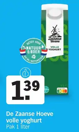 Albert Heijn De Zaanse Hoeve volle yoghurt aanbieding
