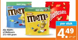 Albert Heijn Alle M&M's of Maltesers aanbieding