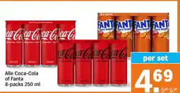 Albert Heijn Alle Coca-Cola of Fanta 8-packs aanbieding