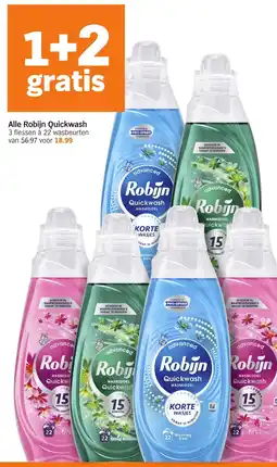 Albert Heijn Alle Robijn Quickwash aanbieding