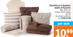 Albert Heijn Strawberry & Applepie plaids of kussens aanbieding