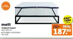 Albert Heijn Matt Original topper aanbieding