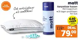 Albert Heijn Matt Aanpasbaar kussen aanbieding