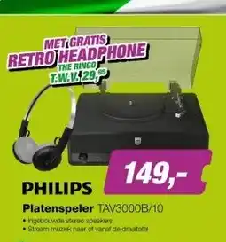 EP Philips The Stevie TAV3000B/10 & The Ringo TAH2000BK aanbieding